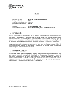 Programa de Teor&iacute;a del Comercio Internacional - Curso Universitario