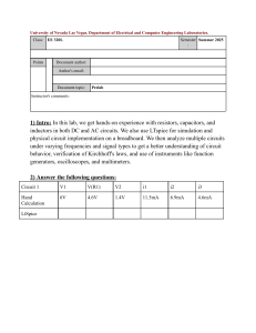 EE 320L Lab Prelab: DC & AC Circuit Analysis