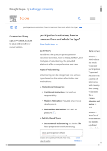 Volunteer Participation: Types & Measurement