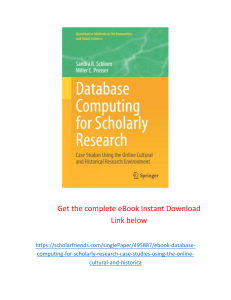 Database Computing for Scholarly Research eBook