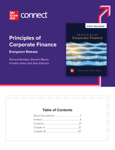 Principles of Corporate Finance Textbook - 2025 Release