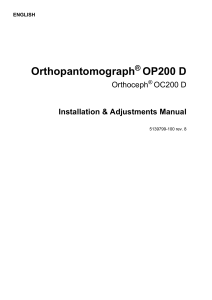 OP200 D & OC200 D Installation & Adjustments Manual