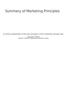 Marketing Principles Summary: Key Concepts Explained
