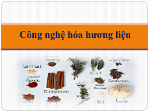 Flavor & Fragrance Chemistry: Course Introduction & Sensory Science