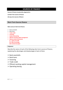 Sources of Finance: Short-Term & Long-Term Options