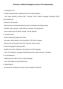 Azure AI Fundamentals Summary: Machine Learning, NLP, Vision