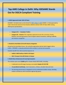 IGESAME: Top AME College in Delhi - DGCA Approved Training