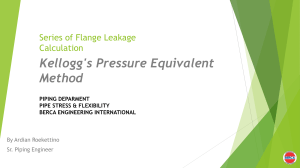 Kellogg's Pressure Equivalent Method for Flange Leakage Calculation