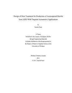 ADI Heat Treatment Design for Automotive Applications