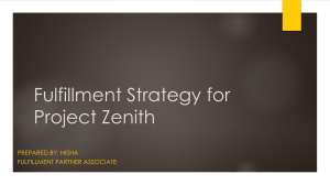 Project Zenith Fulfillment Strategy: Staffing Solutions