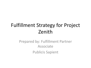 Project Zenith Fulfillment Strategy: Talent & Onboarding