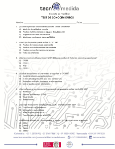 Prueba de Conocimientos Equipo CPC 100
