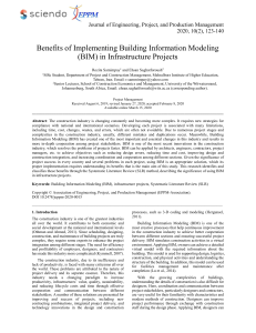 BIM Benefits in Infrastructure Projects: A Literature Review