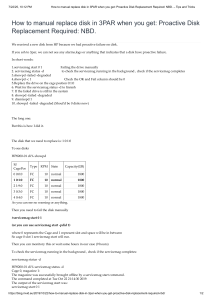 3PAR Proactive Disk Replacement Guide: Manual NBD Disk Swap