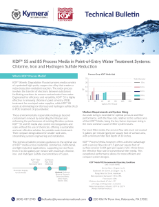 KDF&reg; Media for Water Treatment: Tech Bulletin & Guidelines