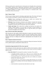 Speech Writing Guide: Structure, Topic, & Delivery