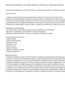 Tanque de Deshidratación con Anillos Raschig: Sistemas de Aceite