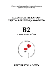 Przykładowy egzamin z języka polskiego B2: Rozumienie ze słuchu