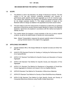 Asphalt Concrete Mix Design Method - Marshall Method
