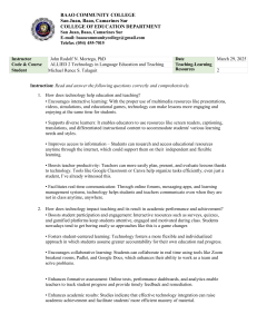 Technology in Language Education Assignment