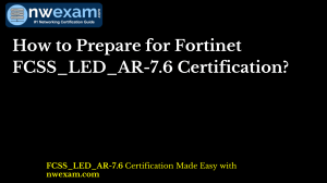Fortinet FCSS_LED_AR-7.6 Certification Prep Guide