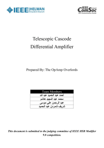 Telescopic Cascode Differential Amplifier Design Report