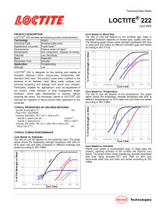 LOCTITE® 222 Threadlocker: Technical Data & Specs