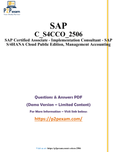 SAP C_S4CCO_2506 Exam Questions & Answers (Demo)