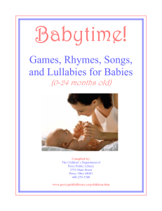 Baby Rhymes, Songs & Lullabies (0-24 Months)