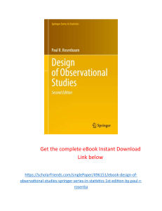 Design of Observational Studies Textbook