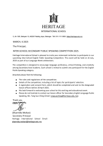 Inter-School Secondary Public Speaking Competition 2025 Invitation