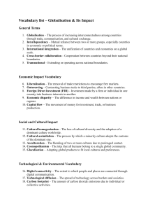 Globalization Vocabulary: Key Terms & Definitions