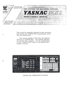 YASNAC MX1 CNC Maintenance Manual