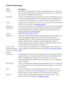 Dynamics 365 Guides Terminology: Mixed Reality Definitions