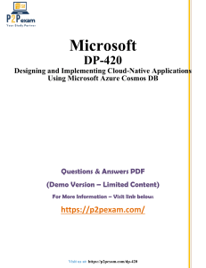 DP-420 Azure Cosmos DB Questions & Answers (Demo)