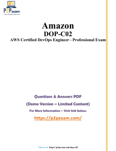 AWS DevOps Engineer Exam DOP-C02: Questions & Answers