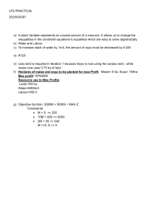 Linear Programming Practical: Maize & Soya Optimization
