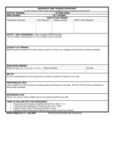 Sergeant's Time Training Worksheet