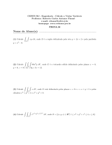 Examen de Cálculo: Integrales Dobles y Triples