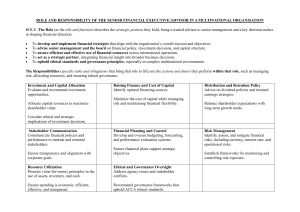 Senior Financial Executive Role & Responsibilities in Multinational Org