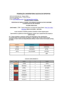 Tabelas do Torneio de Voleibol FUGE - 13 de Junho de 2025
