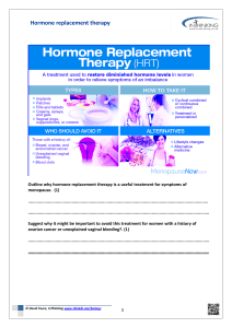 Hormone Replacement Therapy: Risks & Benefits Worksheet