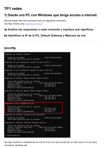 Laboratorio de Redes: IP Config, Netstat, Ping, Wireshark
