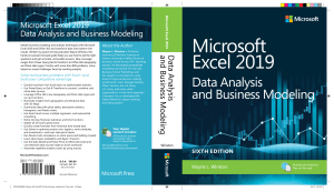 Excel 2019 Data Analysis & Business Modeling
