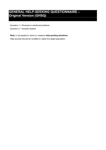 General Help-Seeking Questionnaire (GHSQ)