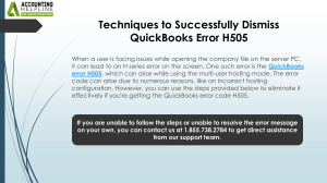 Fix QuickBooks Error H505: Troubleshooting Guide