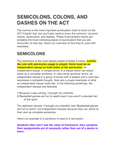 Semicolons, Colons, Dashes: ACT English Grammar Guide