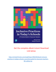 Inclusive Practices in Today's Schools Textbook