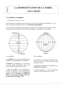 Repr&eacute;sentation de la Terre : Cartes - Latitude, Longitude, Projections
