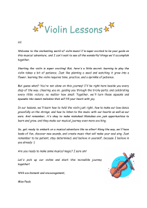 Violin Lessons: Welcome to Your Musical Adventure with Miss Paula